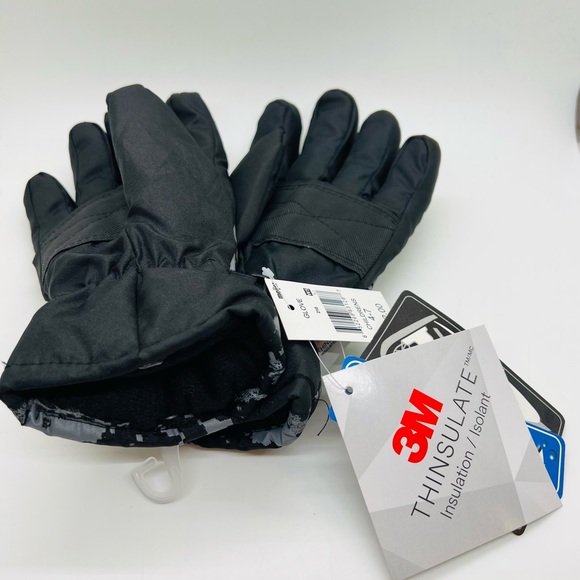 NWT Kids Ski Gloves 3M Thinsulate Waterproof Bone Design Size 4-7 - Picture 2 of 3